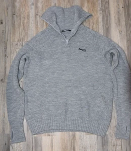 Bergans Ulriken 100% Wool Merino Wool 1/4 Zip Jumper Grey Size XL - Picture 1 of 6