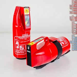 2x Extintor de Auto Extintor de Polvo 1kg Gloria F1G ABC Design con Soporte de Coche