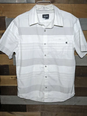 Marmot 有机棉混纺条纹休闲户外纽扣衬衫,尺寸 M — 第 1/4 张图片