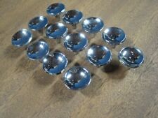13 Mid Century Modern Chrome Round Dished Top Drawer Cabinet Pulls