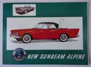 SUNBEAM ALPINE SERIES 1 orig 1959 LHD Sales Brochure in English - 1 S1 - Picture 1 of 5