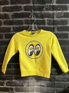 Moon eyes Sweatshirt Kids Size XS Yellow Hot Rod Streetwear Apparel Uncommon - Picture 1 of 8