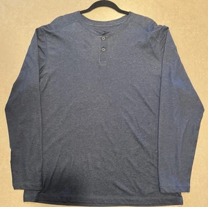 Tommy Bahama Herren Langarm Distressed Henley Hemd Blau Größe XL - Bild 1 von 7