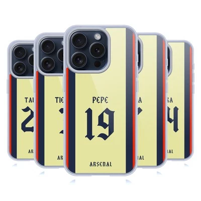 OFFICIAL ARSENAL FC 2021/22 PLAYERS AWAY KIT GEL CASE FOR APPLE iPHONE PHONES - Image 1 of 4