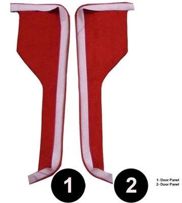 1984-1989 Chevrolet Corvette Cutpile Carpet Door Panel Inserts 2pc - Image 1 of 2