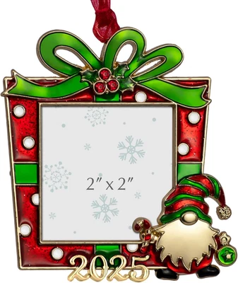 Adornos de árbol de Navidad estilo oeste 2025 - Hecho de aleación de zinc 2025, gnomos Foto 1 de 4