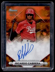 2023 Bowman Sterling Ricardo Cabrera Prospect Auto Orange Refractor PA-RC /75 - Bild 1 von 2