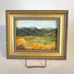 Original Miniature Oil Painting "New Zealand Autumn" Sharon Jenne Signed Framed - Picture 1 of 10