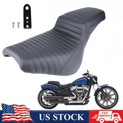Step-Up Lattice Stitch Seat For Harley Street Bob Softail Heritage Classic 18-23 Foto 1 de 4