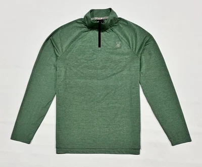 Pullover Spyder Active ProWeb BaseLayer 1/4 Cremallera Ripstop Manga Larga Verde Para Hombres M Foto 1 de 4