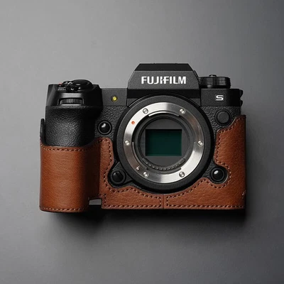 Half Case For Fujifilm X-H2s Leather Metal Insert Camera Retro Cover MrStone New - Image 1 of 4