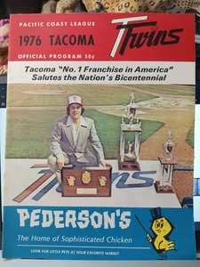 1976 PCL Tacoma Twins Minor League baseball Program & Score card 36 pages - Picture 1 of 8