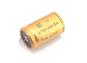 Roederstein ROE Elko rauh II EG 100uF 350V Elektrolyt Kondensator Capacitor Gold - Picture 1 of 1
