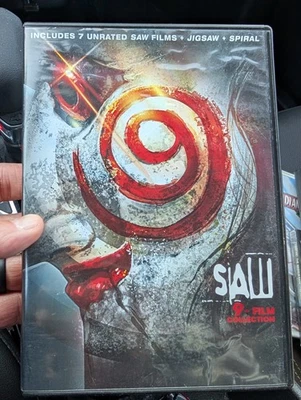 Saw: 9-Film Collection (DVD) Horror Jigsaw Set Spiral Bundle, Unrated Movies - Image 1 of 2