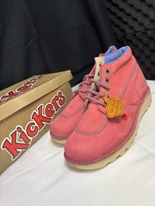 RARO KICKERS VINTAGE AÑOS 90 ROSA SALMÓN BEBÉ AZUL COSTURA Retro CAJA NUEVA 43/9 - Imagen 1 de 9