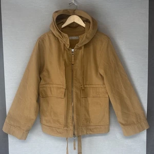 Everlane Jacke Damen M The Canvas Organic Cotton Anorak hellbraun mit Kapuze - Bild 1 von 10