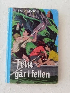 Vintage norwegisches Buch - Die berühmten fünf fallen ins Abenteuer - Enid Blyton - Bild 1 von 4
