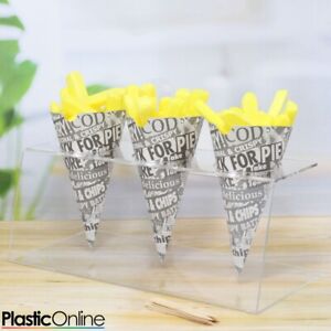 Chip Cone Holder Display Stand French Fries Cone Stand Quality Acrylic Perspex