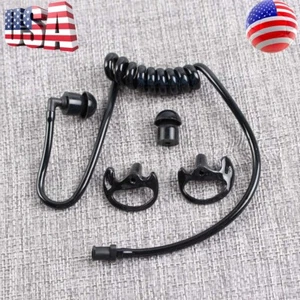24.5mm Accoustic Ear Tube+ Black Medium Earmold For Police Radio Earpiece New - Picture 1 of 9