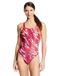 Speedo One-Piece Red Camo Swimsuit Womens 4 / 30 NWT - Picture 1 of 6