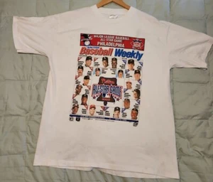 Vintage 1996 MLB Phillies All-Star Game T-Shirt - Single Stitch Baseball weekly - Picture 1 of 12