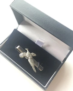 Pheasant in Flight Personalised hand made from English Pewter Tie Slide (N389) - Picture 1 of 3