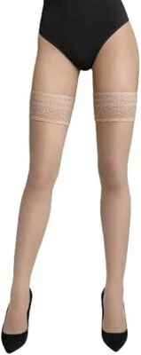 WOLFORD "Lace 15" Stay-Up, halterlose Strümpfe, Gr. M, black/schwarz, neu & OVP - Bild 1 von 3