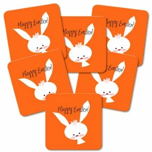 Untersetzer 6-tlg. Set "FROHE OSTERN" - mit Korkrückseite - Geschenk - Deko - Bild 1 von 2