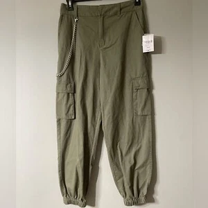 Forever 21 Women's Cargo Joggers with Chain - Size Large, NWT - Imagen 1 de 4