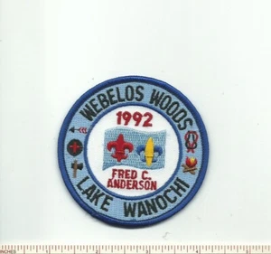 DY SCOUT BSA 1992 CONSEJO INDIO LAGO WANOCHI WEBELOS BOSQUES FUSIONADO MN PARCHE - Imagen 1 de 1
