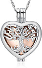 Heart Cremation Jewelry Tree of Life Urn Ashes Necklace for Women Men Loved One