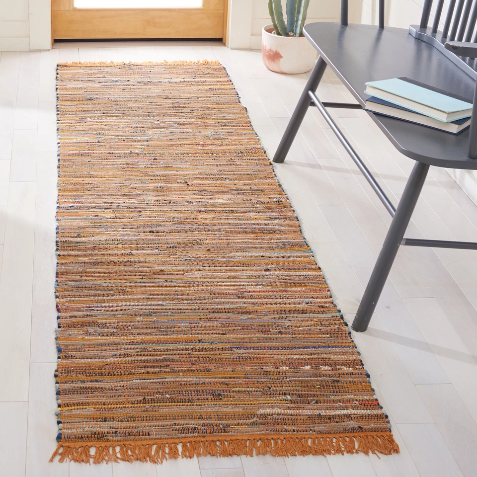 Safavieh Rag Rug GOLD / MULTI 2'-3" X 7' Runner - RAR127N-27 - Image 1 of 3