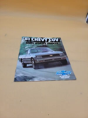 Chevrolet Luv 1981 concesionario utilitario sala de exposición folleto de catálogo de ventas folleto  Foto 1 de 4