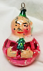 Roly Poly Clown Chubby Man Mercury Glass Ornament German