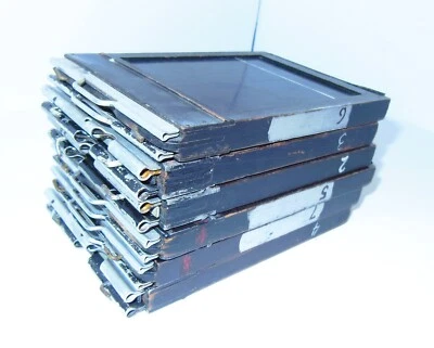 SIX SHEET FILM HOLDERS + CARRY BAG FOR 4X5 GRAFLEX- LINHOF FOLMER, B&J CAMERAS - Image 1 of 4