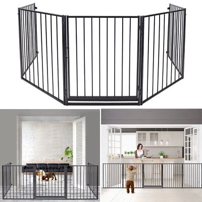 5-tlg Kaminschutzgitter Absperrgitter Ofenschutzgitter Kinder Kamingitter Stabil - Bild 1 von 4