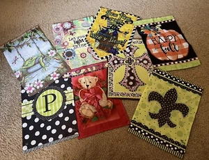 Set of 8 Garden Flags Decorative Yard Banners Seasonal - Picture 1 of 1
