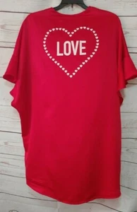 Victoria's Secret kurzer Kimono Morgenmantel roter Satin One Size LOVE Rüschen - Bild 1 von 4