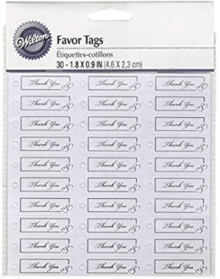 Thank You Silver Foil Favor Tags - 30ct. - Image 1 of 3