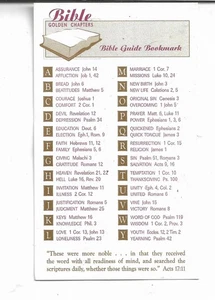 Bible Golden Chapters - Bible Guide Bookmark - Picture 1 of 2