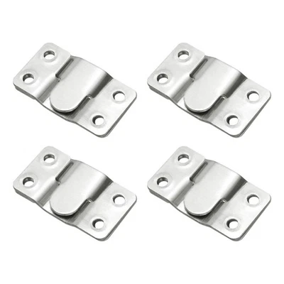 8 Pcs Flush Mount Bracket, 53 x 30mm Photo Frame Hook Picture Hangers, Silver - Image 1 of 4