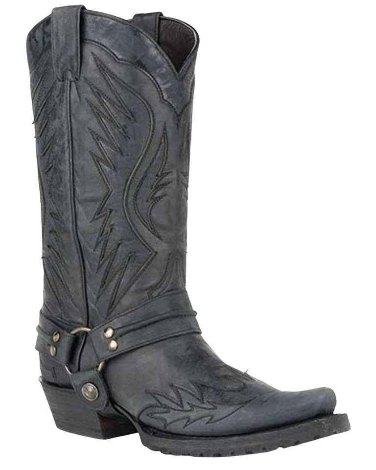 Stetson Men's Biker Outlaw Wing Tip Harness Moto Boot Snip Toe - - Image 1 of 1