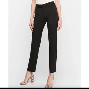 Express Columnist Black Slim Ankle Mid Rise Pants Size 8 - Picture 1 of 10