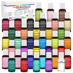 36 Color Cake Food Coloring Liqua-Gel Decorating Baking Master 36 Colors Set - Picture 1 of 5