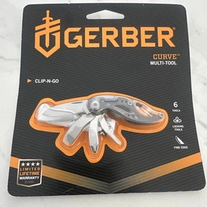 Gerber Curve Multi-Tool Folding Knife, 7 Tool, Function, Stainless Steel NEW - Picture 1 of 19