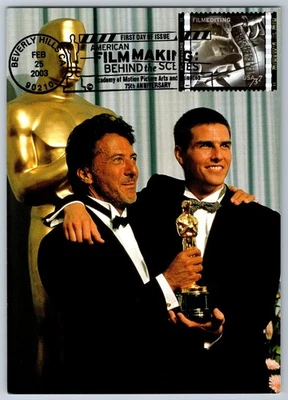 #3772h Film Editing E.T. FDC Maxi Card w/Pict Cancel Tom Cruise Dustin Hoffman - Image 1 of 2