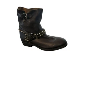 ASH Viscious Bis Nieten Leder Motorrad Stiefeletten braun Gr. 10 (41) - Bild 1 von 6