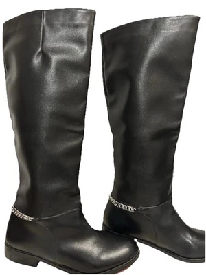 Christian Louboutin Black Leather  Knee-High Boots Size 40 Made in Italy - Image 1 of 4