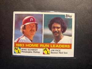 1984 Topps 1983 Home Run Leaders Mike Schmidt & Jim Rice No. 132 - Picture 1 of 2