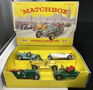 Lesney Matchbox Models Of Yesteryear Gift Set G-7 Veteran & Vintage Cars Boxed - Picture 1 of 24